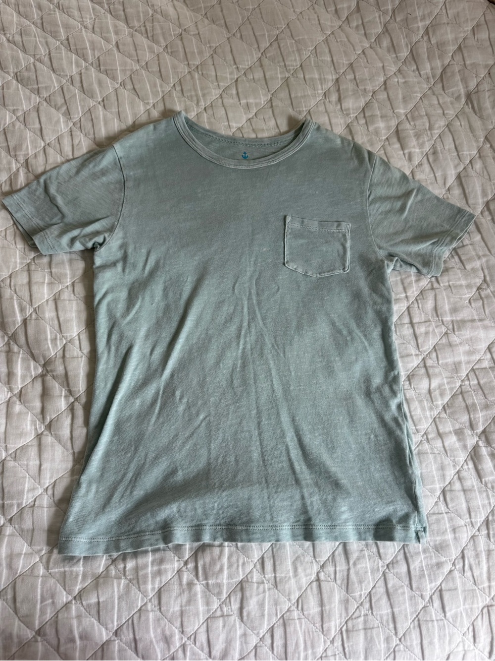 Crewcuts Seafoam Green Pocket Crew Neck Tee